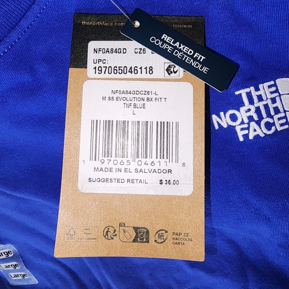 The North Face Men's Large EvolutionShort-Sleeve Tee - Picture 3 of 5